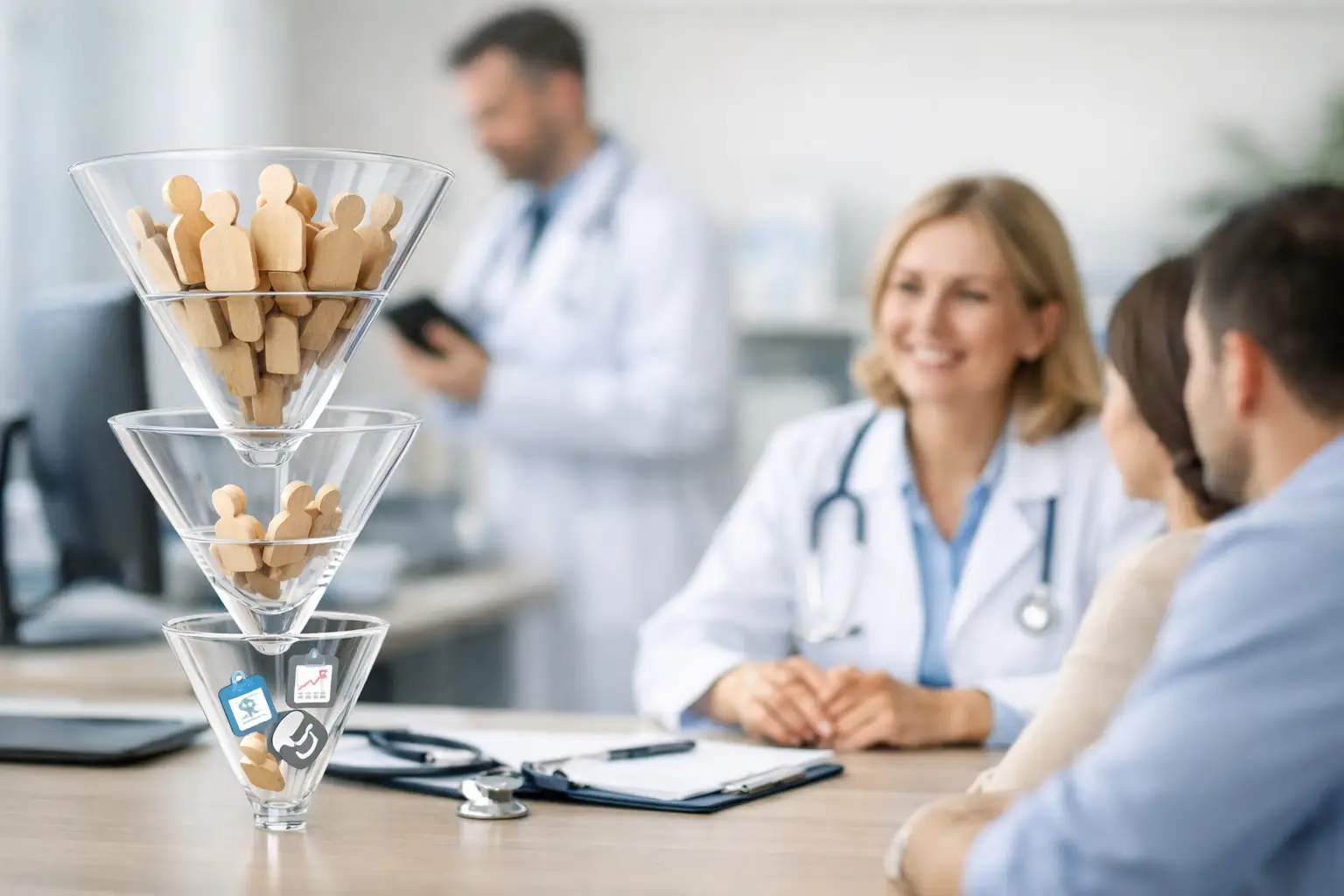 Funil de vendas para clínica médica na prática